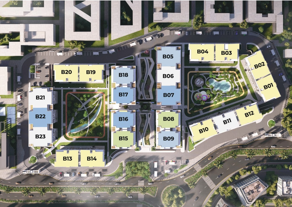 كمبوند بيجونيا ريزيدنس القاهرة الجديدة منصات للتطوير العقاري - Begonia Residance New Cairo Compound المخطط العام