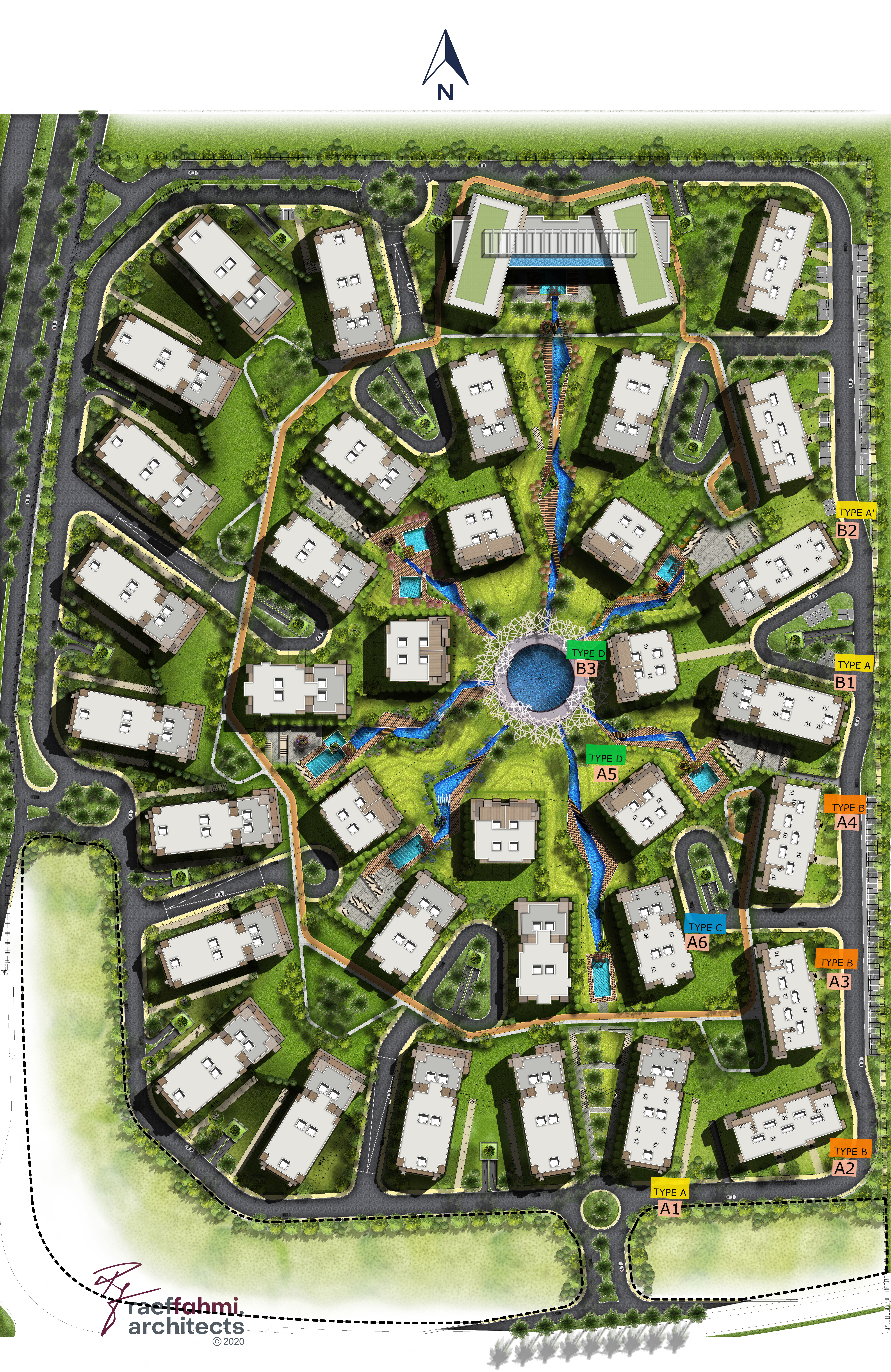 كمبوند نيست التجمع الخامس نواصي للتطوير العقاري - Nest New Cairo Compound المخطط العام