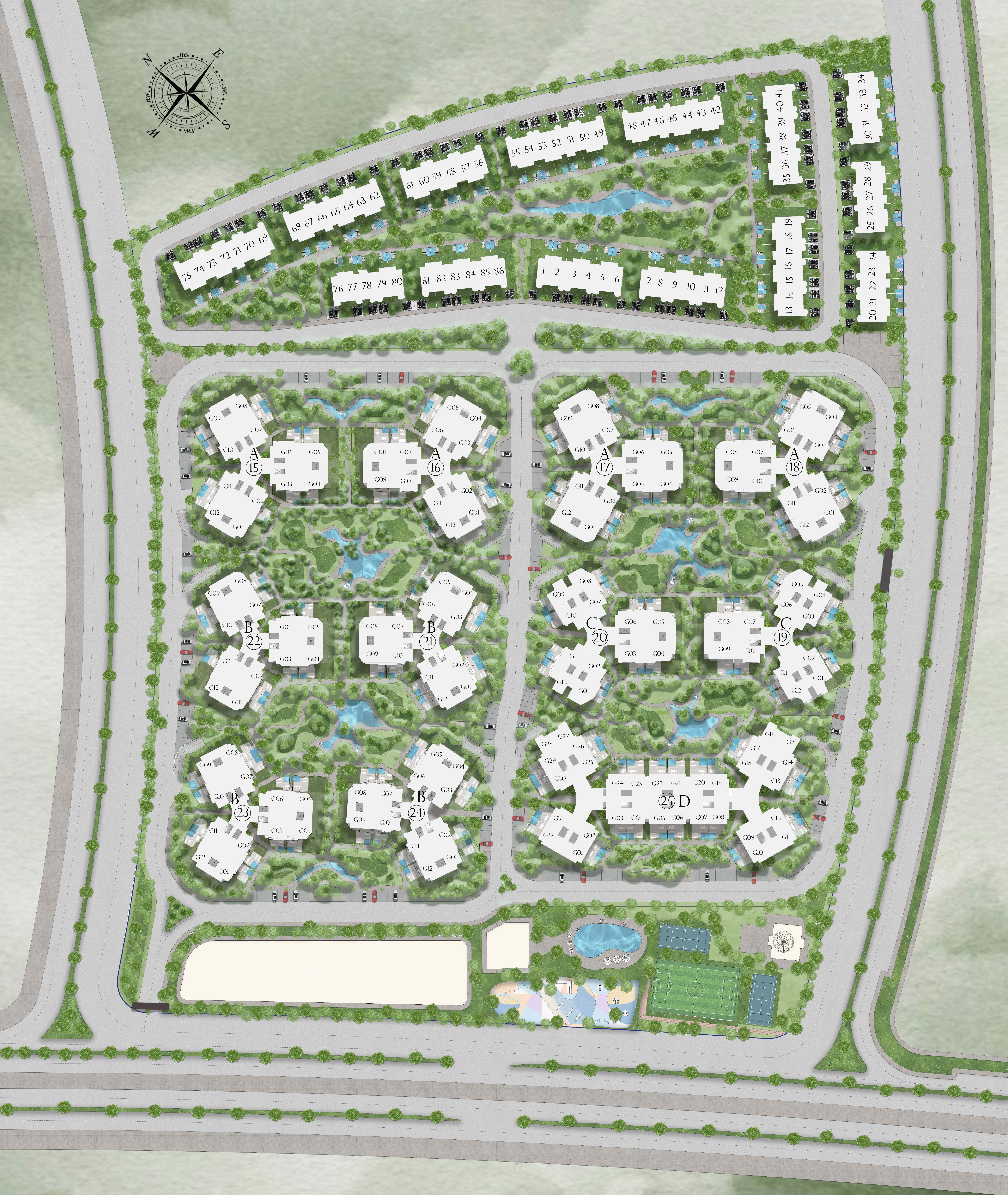 كمبوند ذا ايلاند العاصمة الإدارية الجديدة ايجي جاب للتطوير العقاري - The Island New Capital Compound المخطط العام