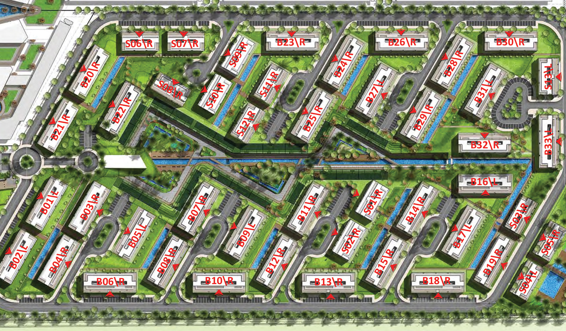 كمبوند كيت ريزيدنس زايد الجديدة سنترادا للتطوير العقاري - Kite Residence New Zayed المخطط العام