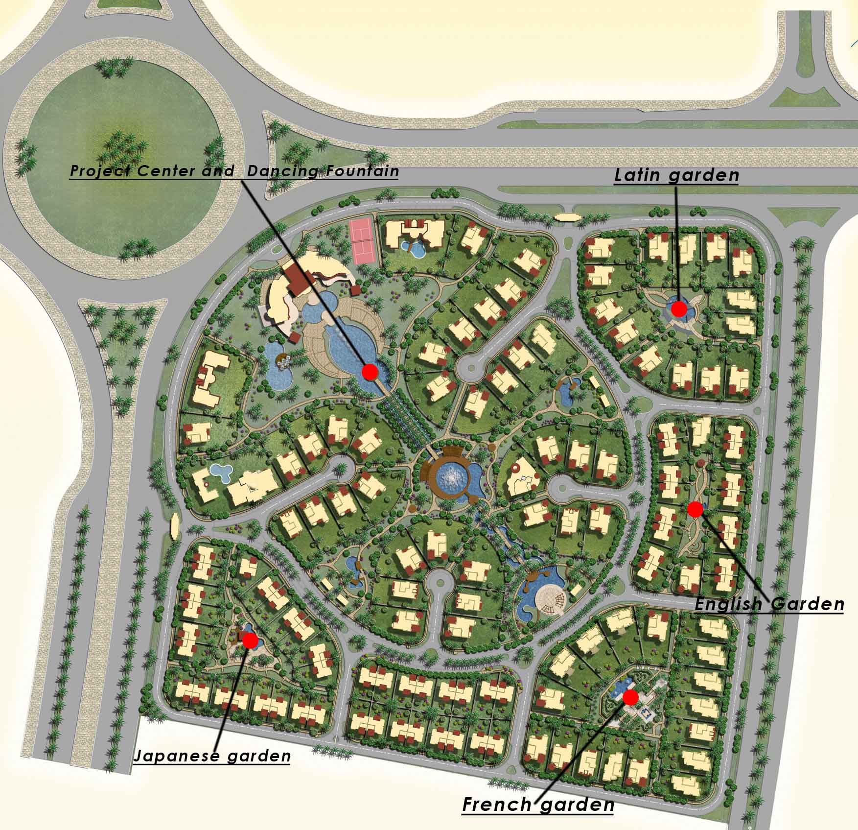 Fountain Park New Cairo Compound OUD Master Plan