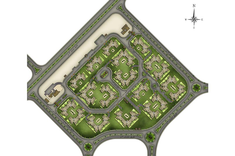 كمبوند فيلدج جيت القاهرة الجديدة بالم هيلز للتطوير العقاري - Village Gate New Cairo Compound المخطط العام