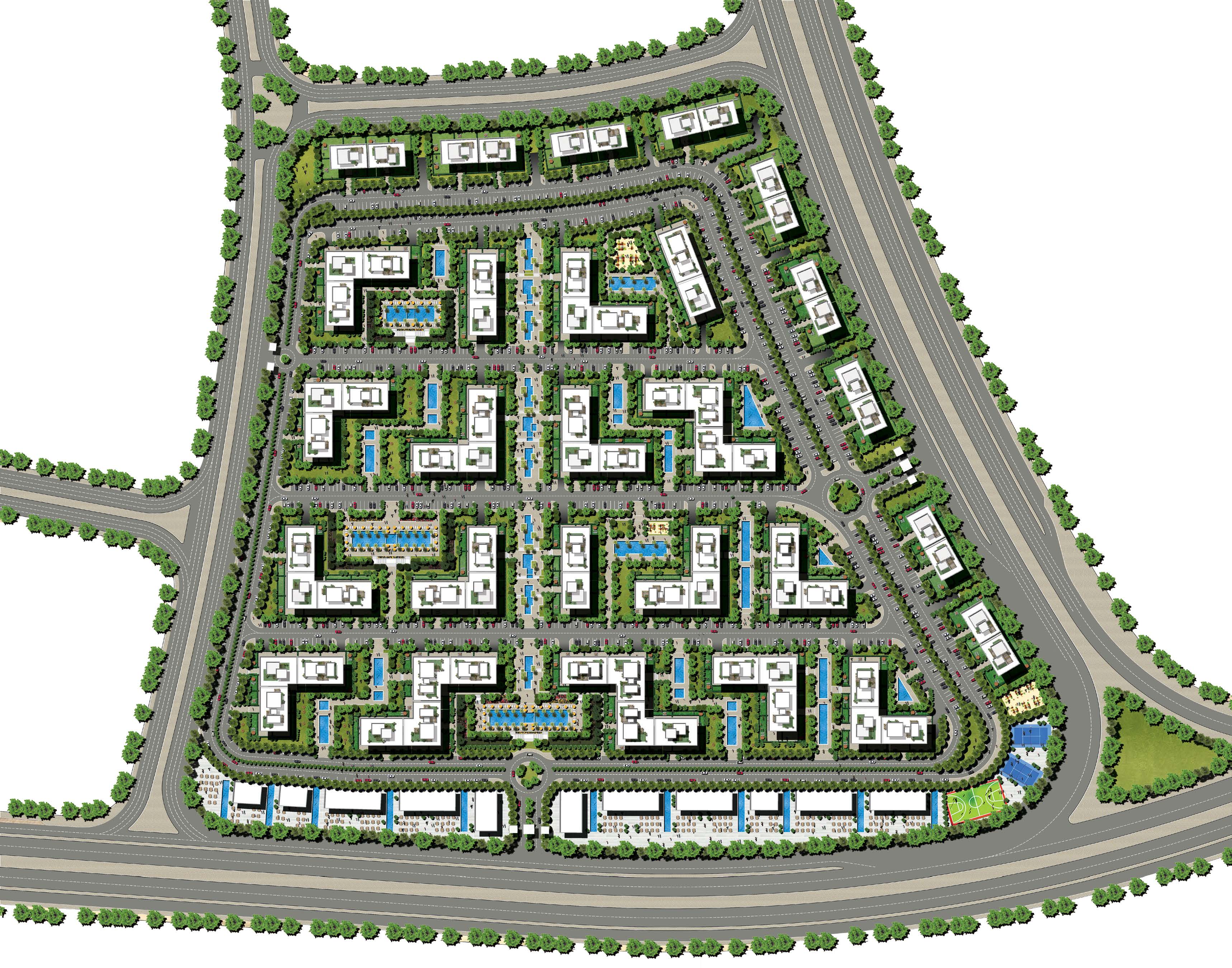 كمبوند الباتيو فيدا التجمع السادس لافيستا للتطوير العقاري - El Patio Vida New Cairo Compound المخطط العام