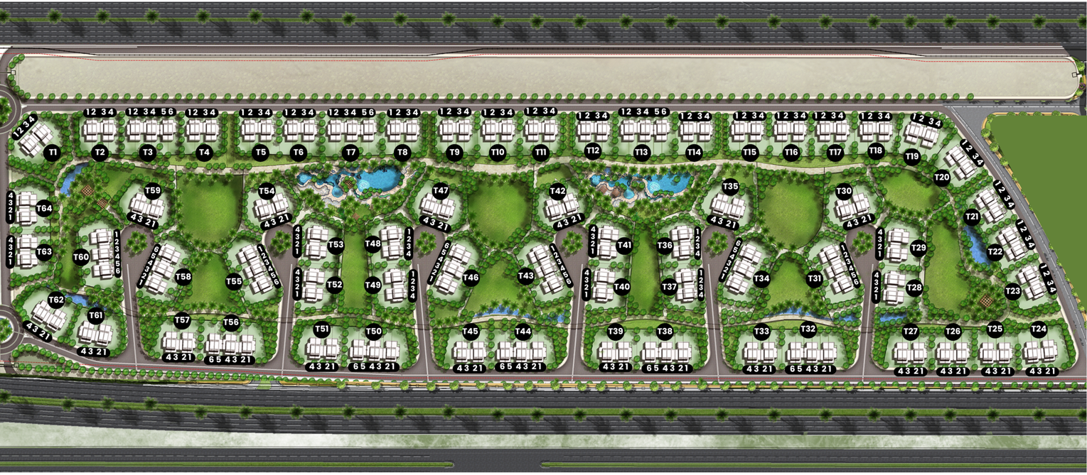 كمبوند جلين التجمع السادس الكازار للتطوير العقاري- Glen New Cairo Compound المخطط العام
