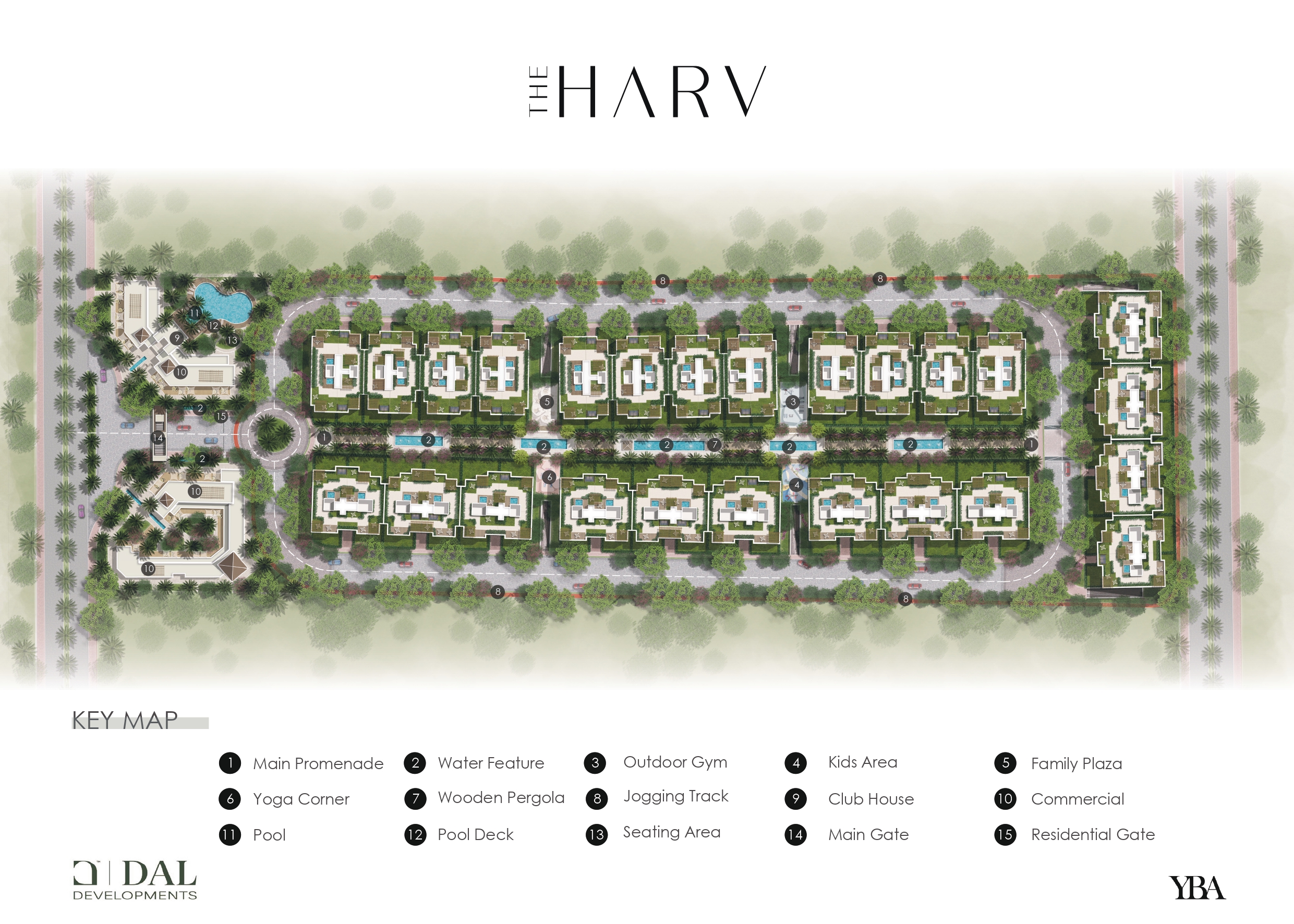 كمبوند ذا هارف الشيخ زايد دال للتطوير العقاري - The Harv Sheikh Zayed Compound المخطط العام