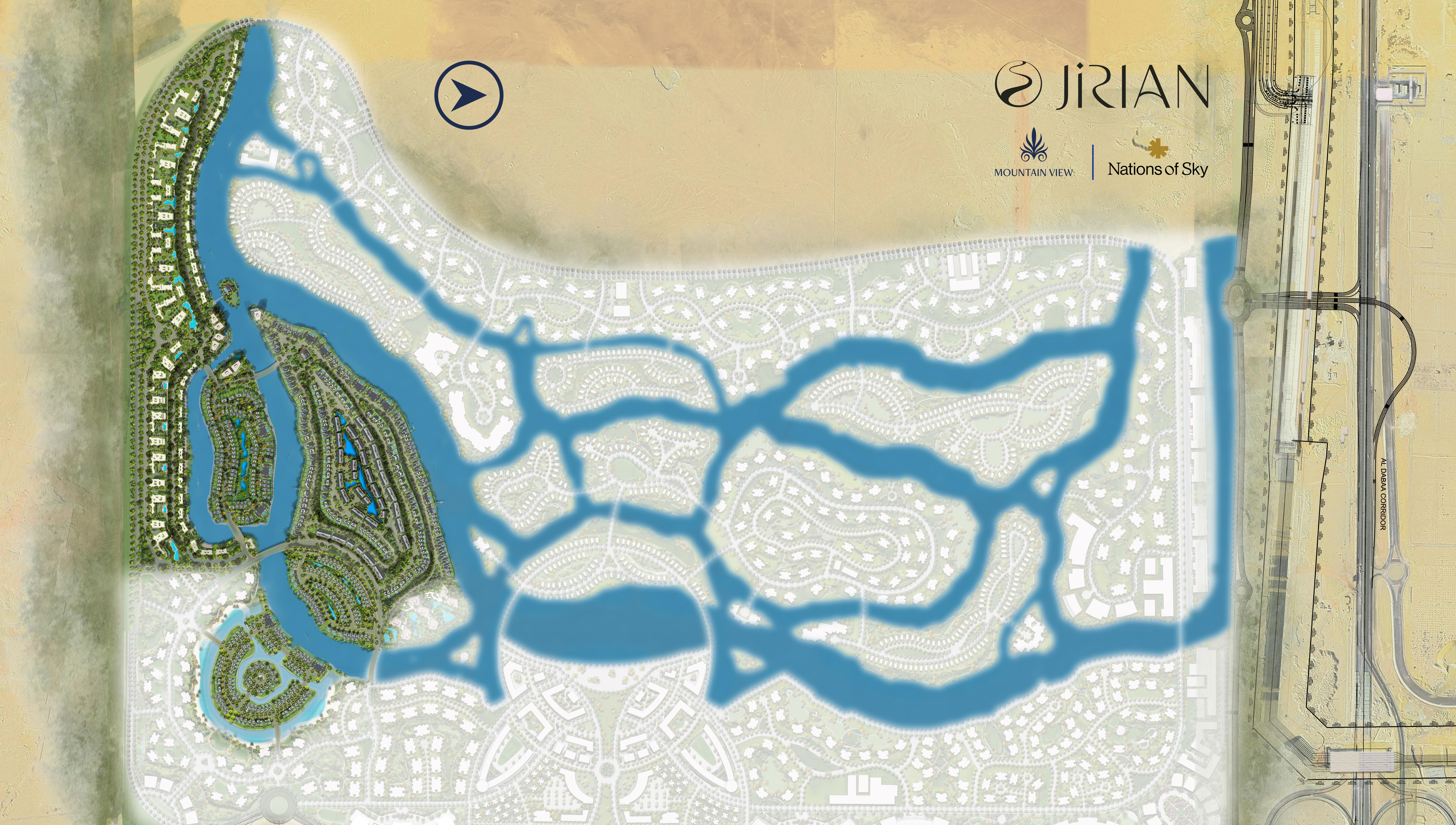 كمبوند جريان الشيخ زايد ماونتن فيو للتطوير العقاري - Jirian Compound Sheikh Zayed المخطط العام