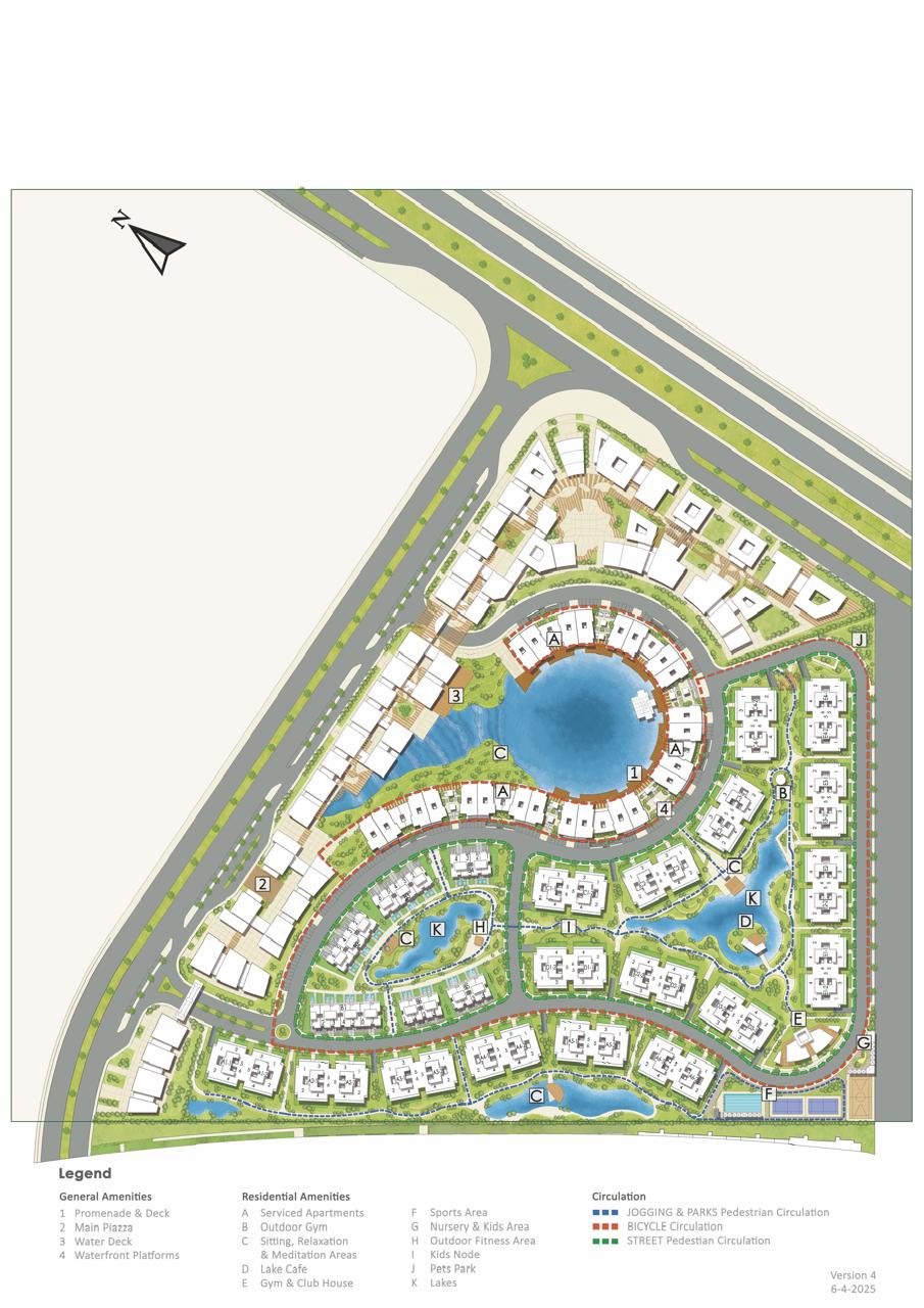كمبوند ميست التجمع الخامس M Squared للتطوير العقاري - Mist New Cairo Compound المخطط العام