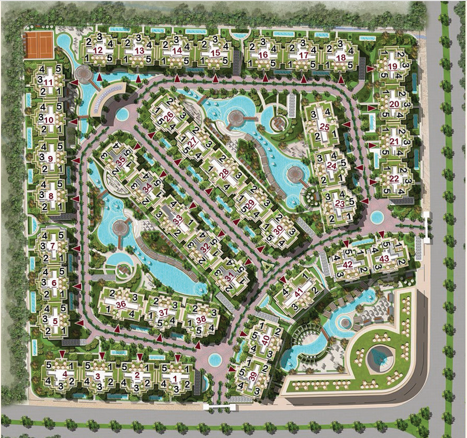 Jiwar New Cairo Compound Concrete Developments Master Plan