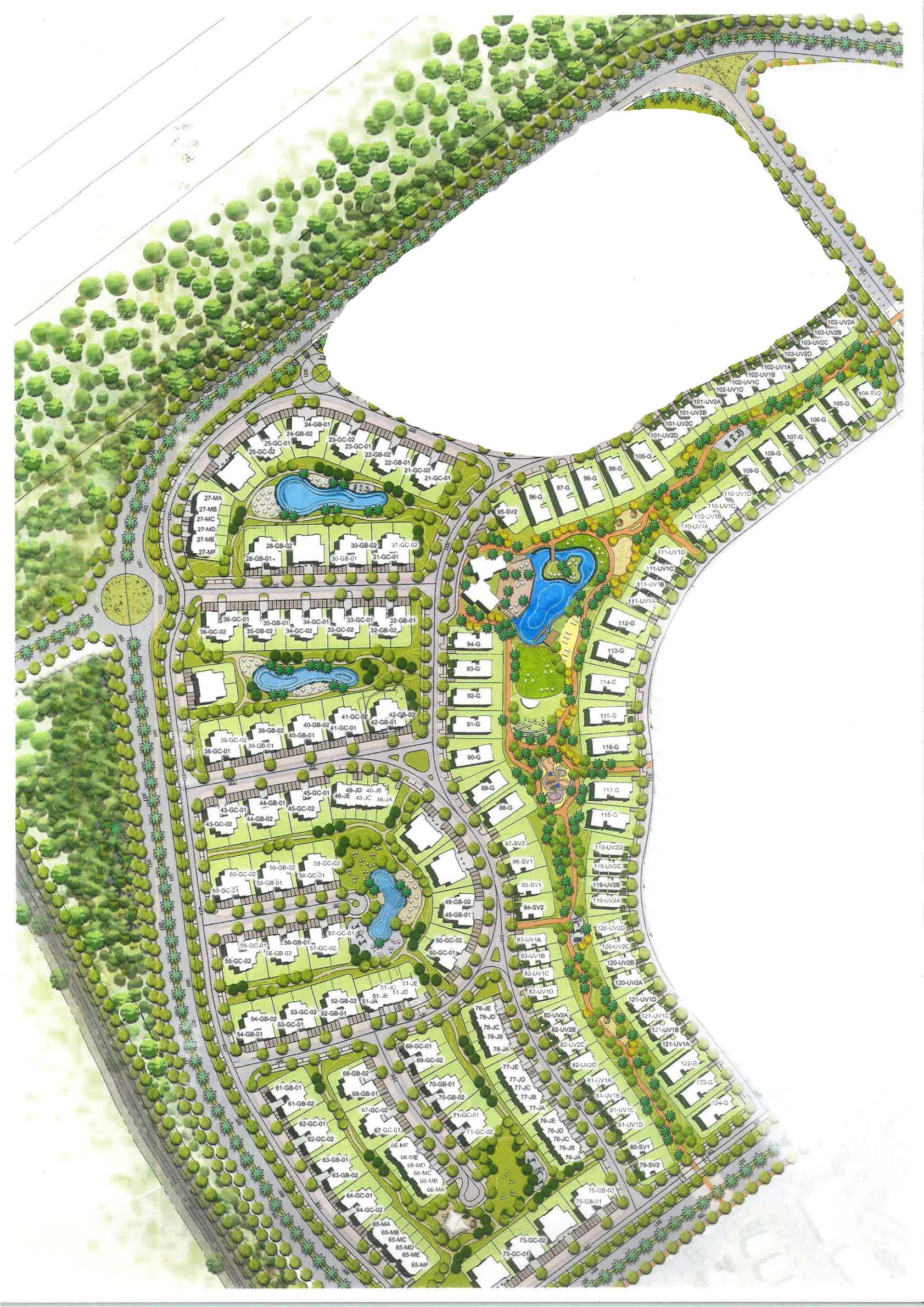 بارك سايد - أو ويست master plan