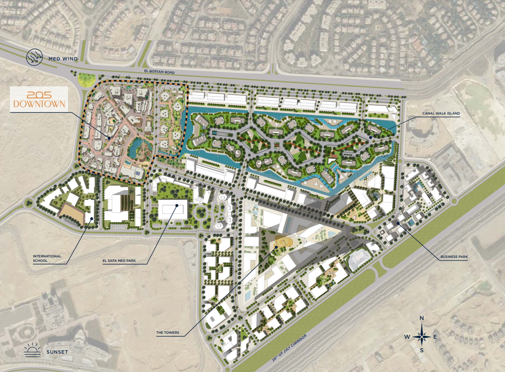 205 داون تاون master plan