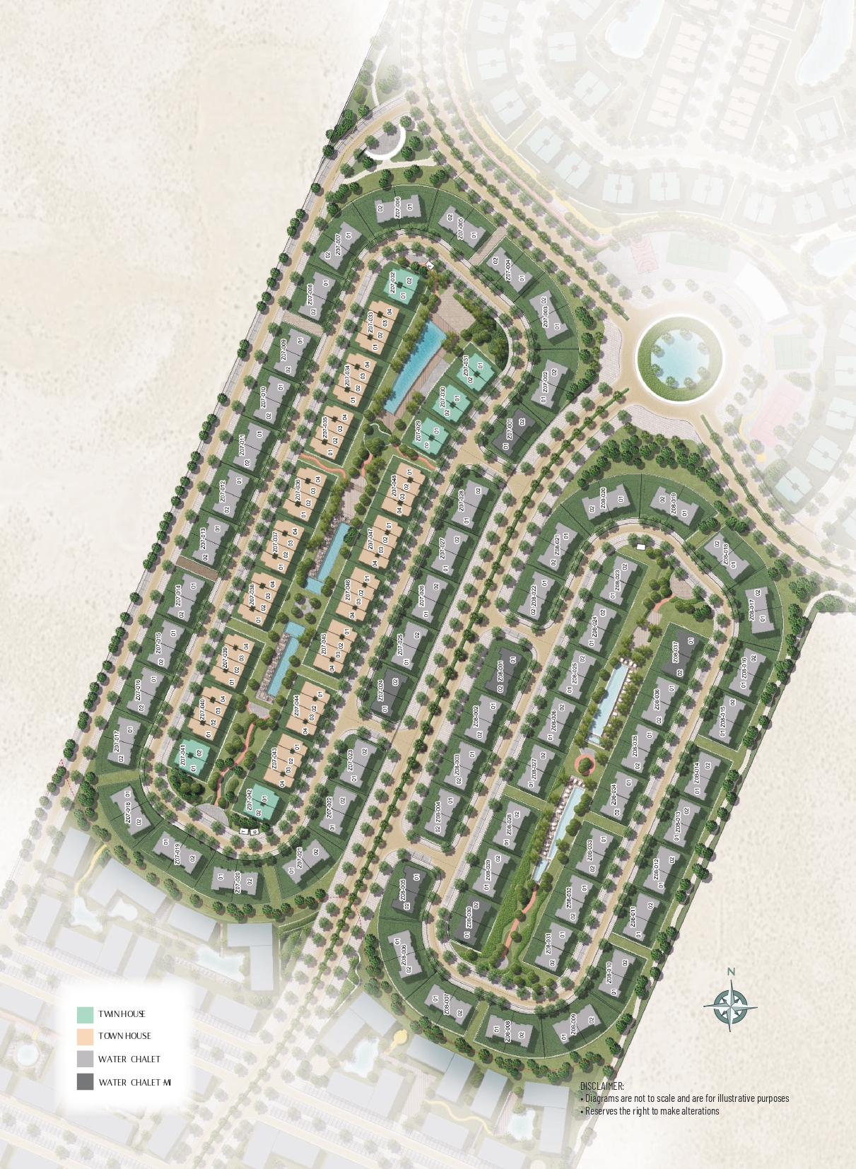 وواتر شاليه - اوجامى master plan
