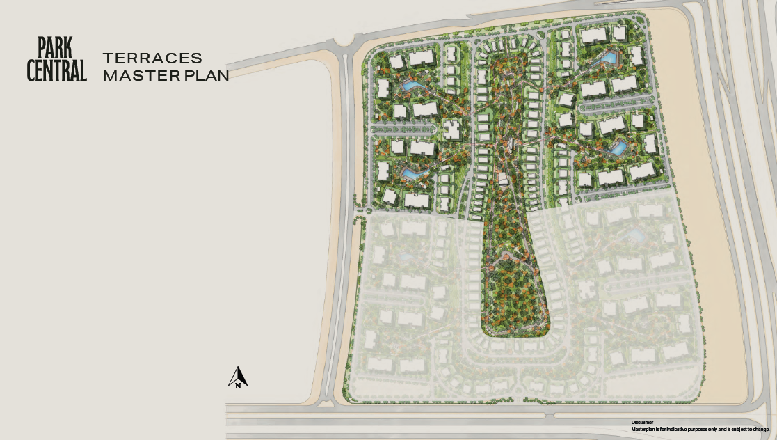 بارك سنترال تيراسيز master plan
