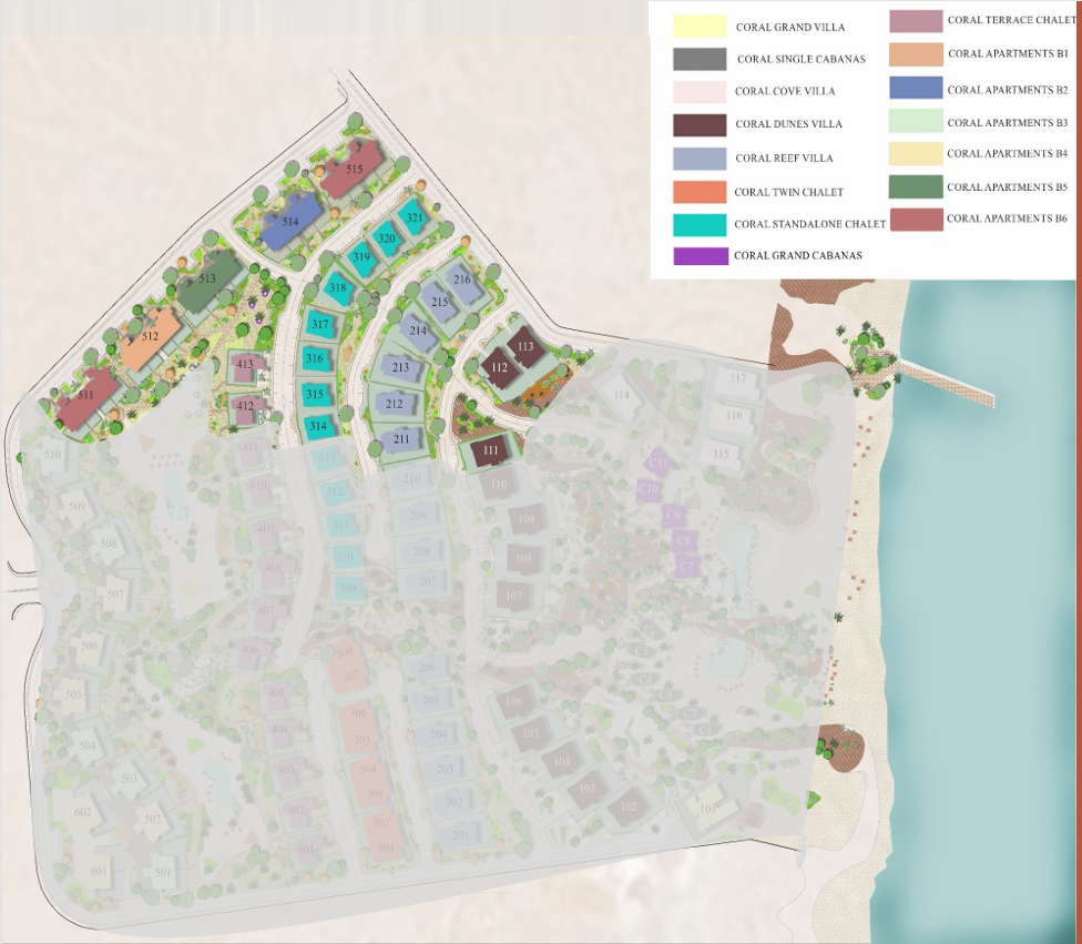 كورال كوفز سوما باي Coral Coves Somabay المخطط العام