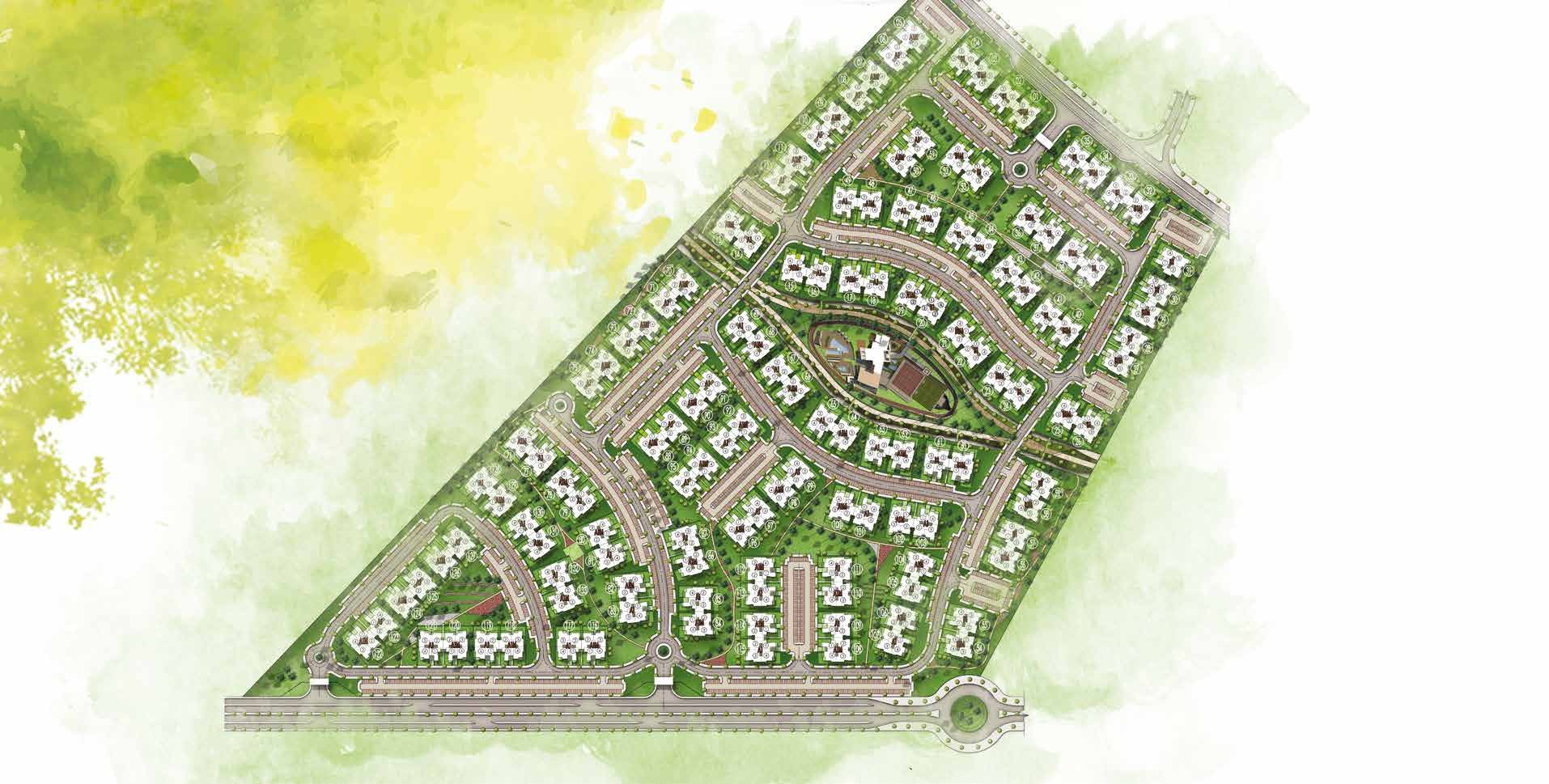 كمبوند كابيتال جاردنز بالم هيلز القاهرة الجديدة - Capital Gardens palm hills New Cairo المخطط العام