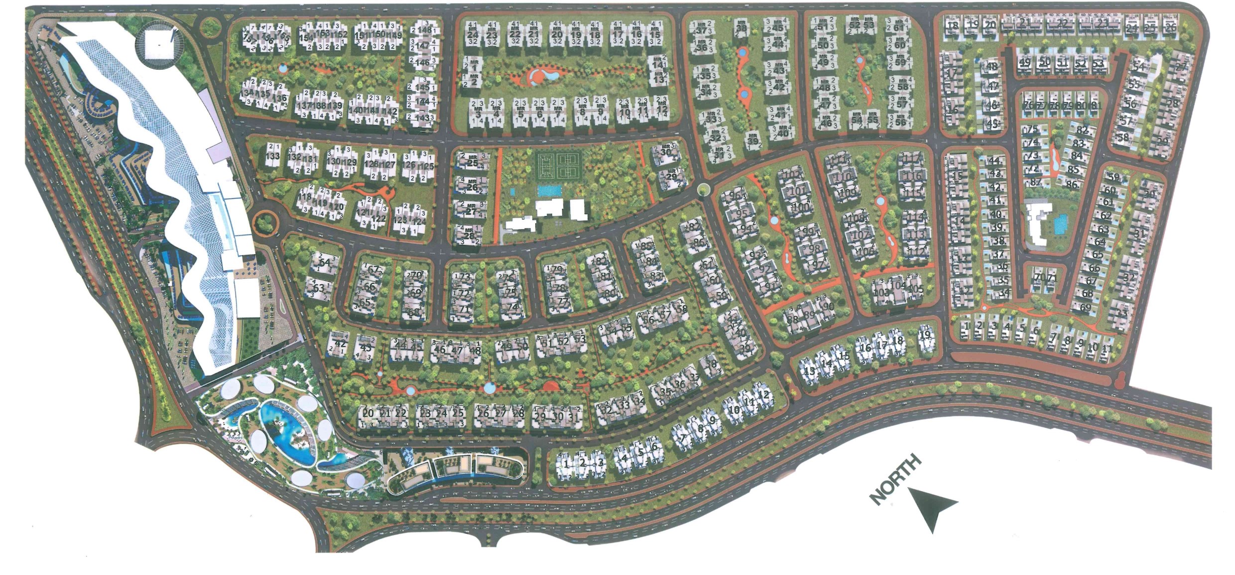 كمبوند فيفث سكوير التجمع الخامس المراسم للتطوير العقاري - Fifth Square AlMarasem New Cairo المخطط العام
