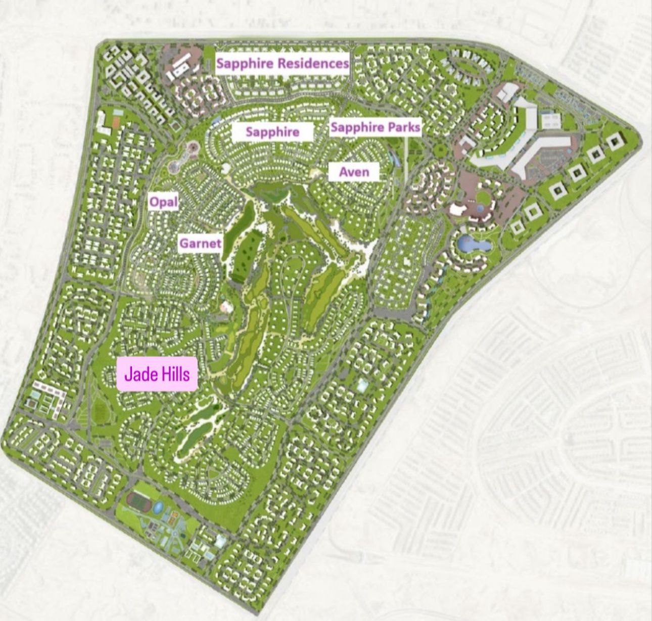 كمبوند سيتي جيت القاهرة الجديدة الديار القطرية - City Gate New Cairo Compound المخطط العام