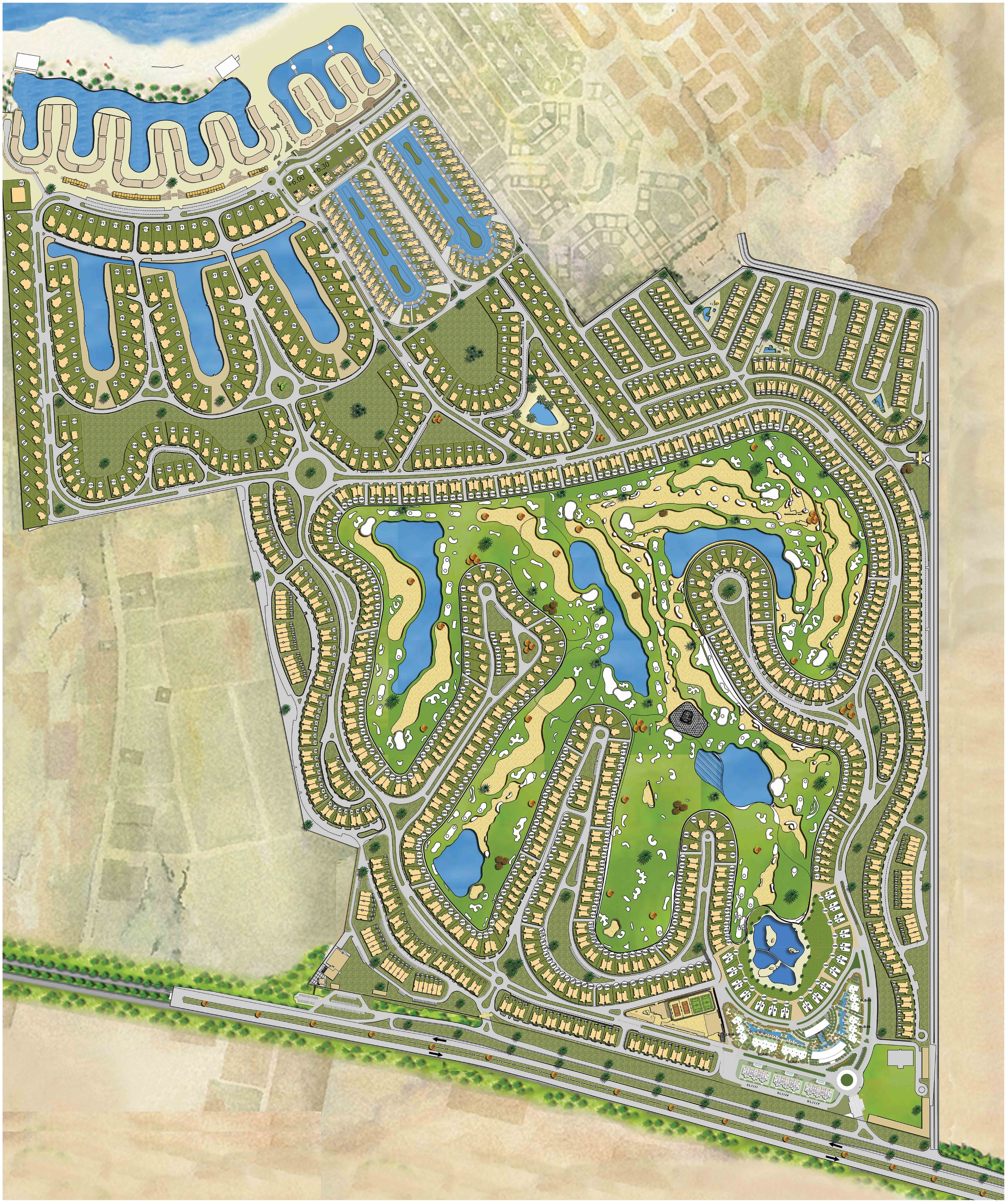 قرية هاسيندا باي الساحل الشمالي بالم هيلز - Hacienda Bay North Coast المخطط العام