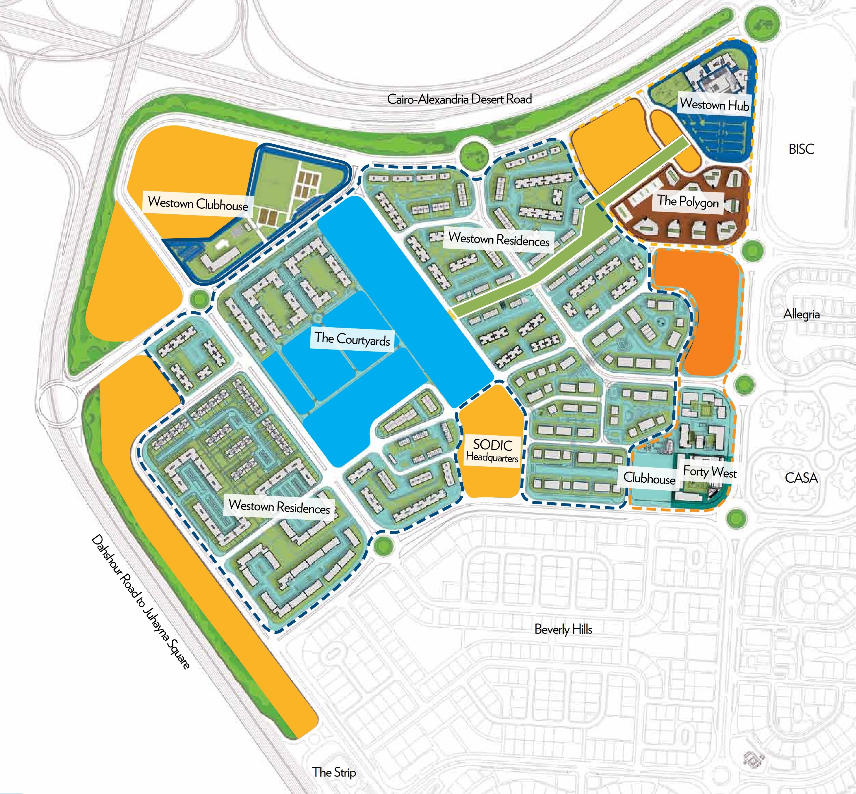 Sodic Westown Sheikh Zayed Compound Master Plan