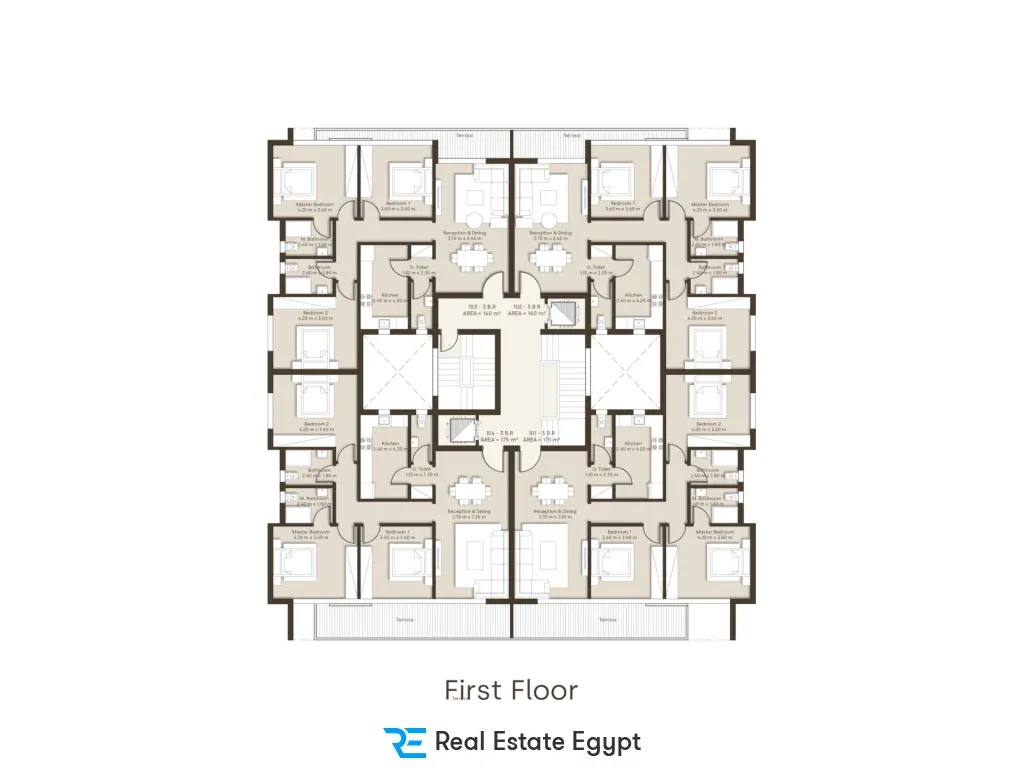 Find Out The Price Of An Apartment Starting From 130 meters in The Crest Compound