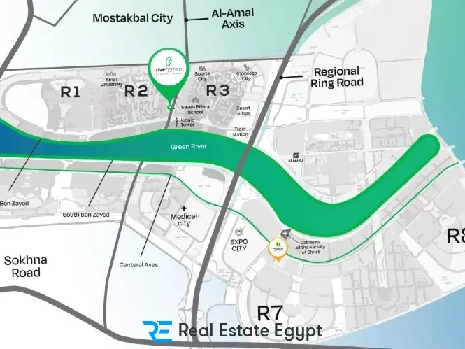 Get a Clinic in River Green medical Complex New Capital Starting From 58m²