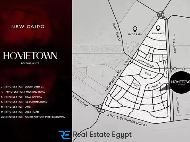 كمبوند هوم ريزيدنس التجمع السادس هوم تاون للتطوير العقاري - Home Residence New Cairo Compound