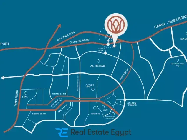 Your 102m apartment in Francia Nile Boulevard Compound, Fifth Settlement