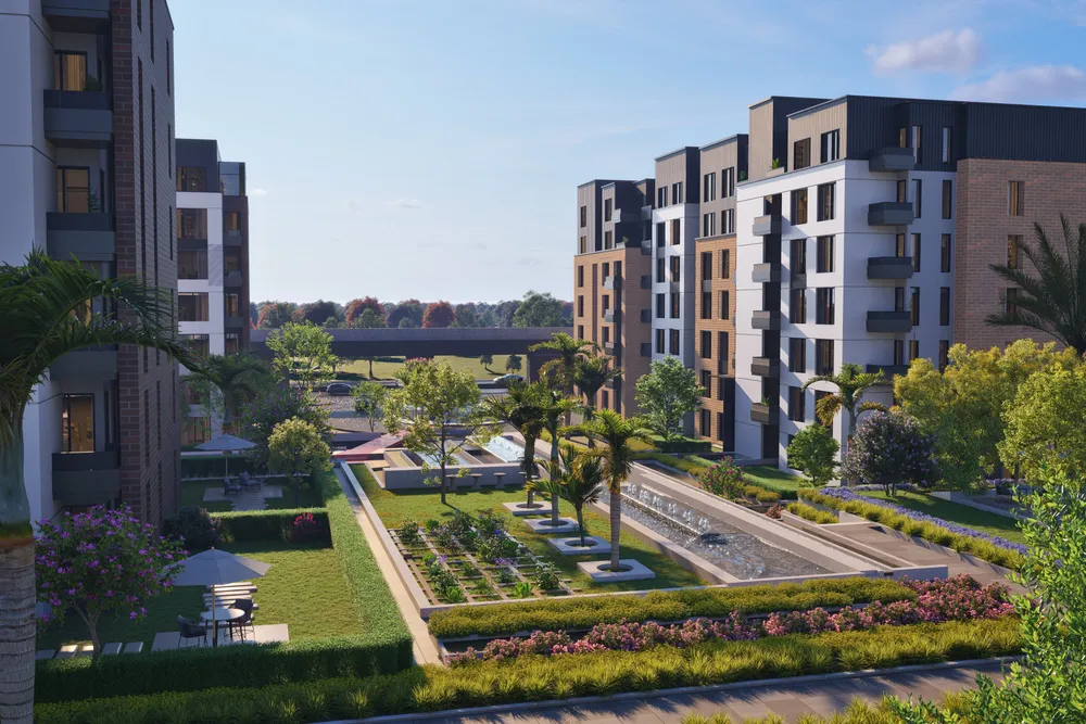 100m Apartment with attractive price and charming view in Garnet Residence New Cairo