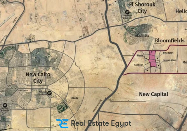 كمبوند بلوم فيلدز مدينة المستقبل تطوير مصر العقارية - Bloomfields Mostakbal City Compound