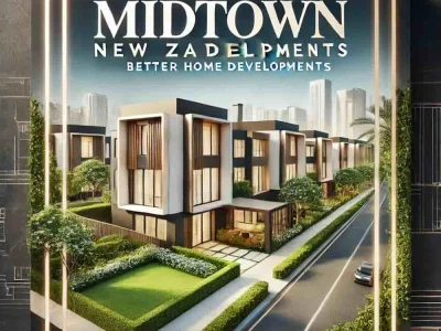 Own a twin house in the most exclusive location ever in New Zayed in Midtown Compound