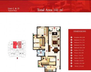 With 10% Downpayment Buy an Apartment of 144m in Capital Heights 2