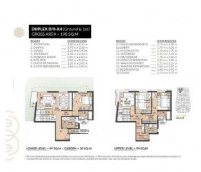 Duplex with Area 198 m² in Roses Compound.