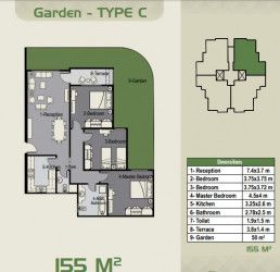 Your Unit With 70 m² Garden and 155 m² Building Area in Sky Capital by Better House